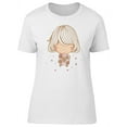 thumbnail image 1 of Cute Girl Holding Bouquet Tee Women's -Image by Shutterstock, 1 of 2