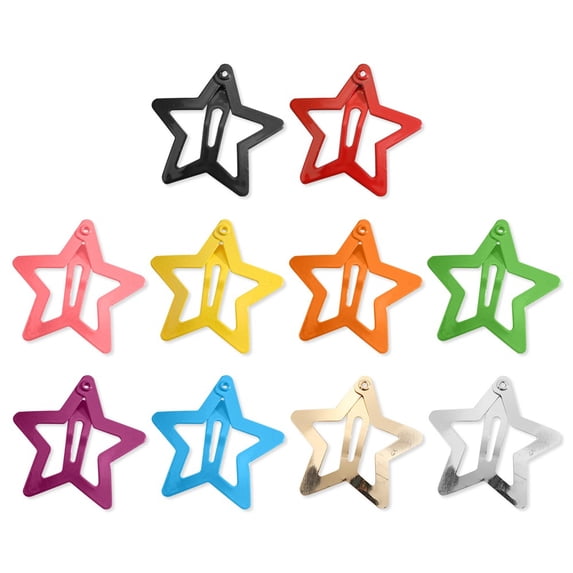 Cute Girl Metal Y2K Women Star Edge Clip BB Hair Clips Star Barrettes Snap Clip Headdress 6