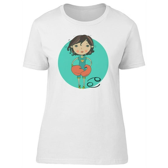 Cute Girl Pisces Zodiac Symbol T-Shirt Women -Image by Shutterstock, Female Large