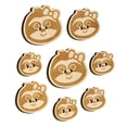 thumbnail image 1 of Cute Girl Sloth with Bow Wood Buttons for Crochet Knitting Sewing DIY Craft - 1.00 Inch Medium (7pcs), 1 of 7