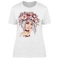 thumbnail image 1 of Cute Girl With A Flower Wreath Tee Women's -Image by Shutterstock, 1 of 2
