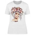 thumbnail image 1 of Cute Girl With A Flower Wreath T-Shirt Women -Image by Shutterstock, Female XX-Large, 1 of 2