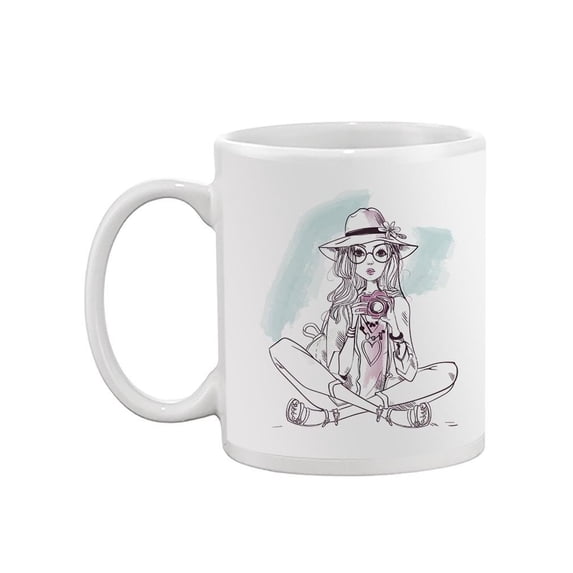Cute Girl With Camera Mug - Image by Shutterstock