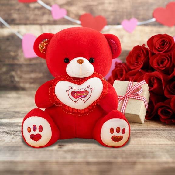 Cute Girlfriend Rose Doll ,Stuffed Teddy Bear Dolls with Rose, Soft Plush Animal Toys for Her/Girlfriend Lover Mom Gifts Home Decor