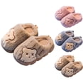thumbnail image 1 of Cute Girls' Anime Fuzzy Slippers Lovely Soft Warm Winter House Slippers with Flat Sole Anti-slide Safe Slip-on Slipper Indoor Winter Fashion Footwear, 1 of 4
