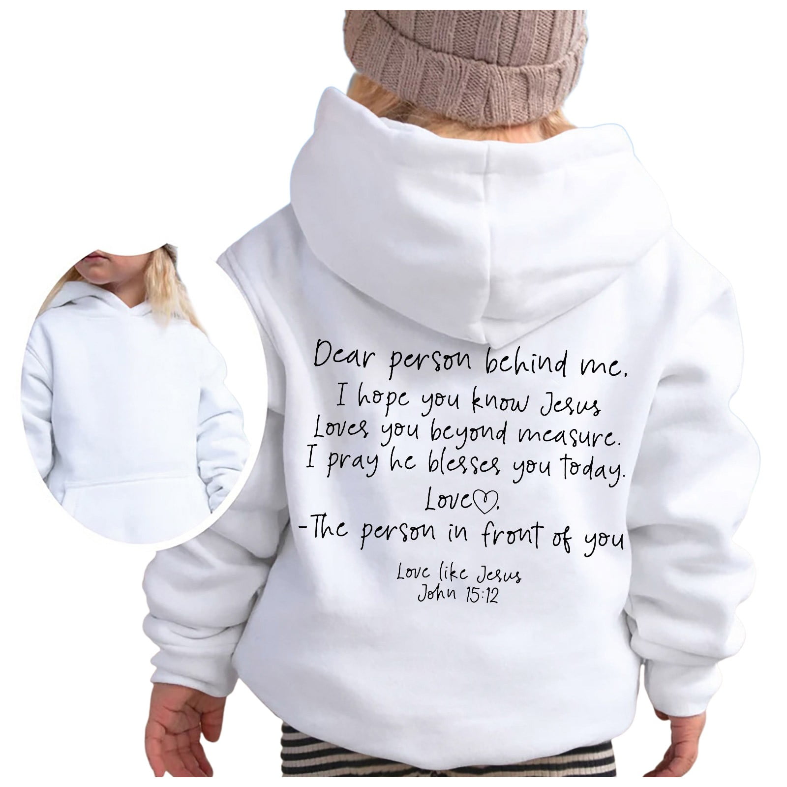 Cute Girls Sweatshirt Casual Hoodies Long Sleeve Graphic Fall Winter