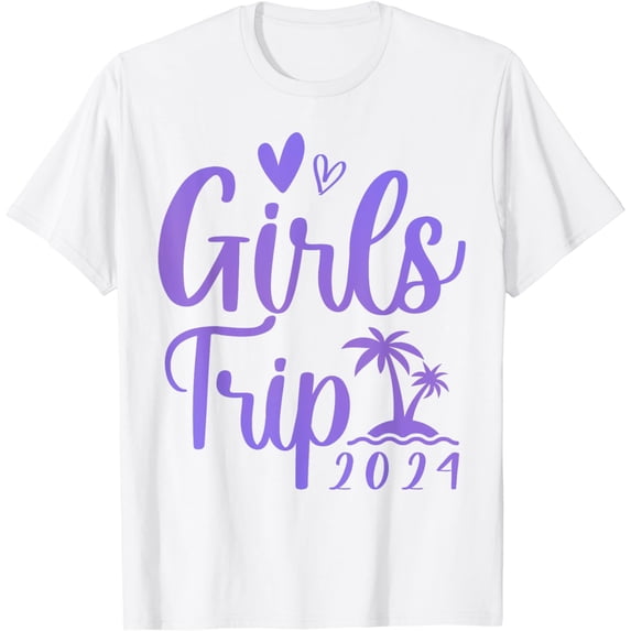 Cute Girls Trip 2024 Beach Vacation Reunion Best Friend Trip T-Shirt