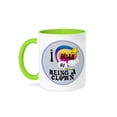 thumbnail image 1 of 3dRose, Cute Girly Heart Star Clouds I Dream Of Being A Clown, 15oz Two-Tone Green Mug, 1 of 7