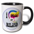 thumbnail image 1 of 3drose, Cute Girly Heart Star Clouds I Dream of Ireland, 15oz Two-tone Black Mug, 1 of 6
