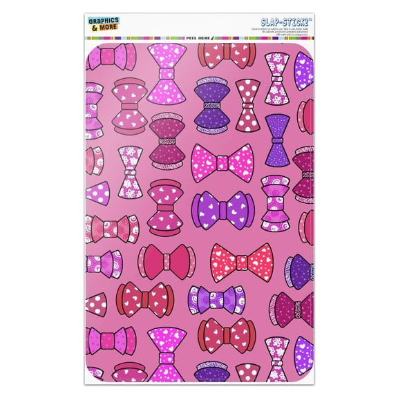 Cute Girly Pink and Purple Bows Pattern Home Business Office Sign