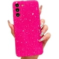 thumbnail image 1 of Cute Glitter Case for Samsung Galaxy S22 Plus Case S22+ (6.6 inch), Neon Bright Sparkly Bling Soft Silicone Phone Cover for Women Girls (Hot Pink), 1 of 14