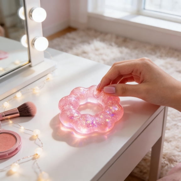 Cute Glitter Maltose Bracelet Squishies, Trendy Sensory Fidgets Squeeze Ball, Small Moldable Memory Gel Stress Balls for Improve Focus