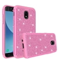 thumbnail image 1 of Cute Glitter Phone Case for Samsung Galaxy J3 (2018),Galaxy J3 Achieve/J3 Star Case,Express Prime 3/SM-J337A Bling Shock Proof [Screen Protector] Silicone Cover for&nbsp;Girls Women - Hot Pink, 1 of 4