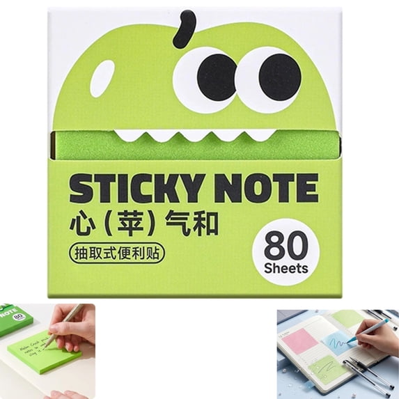 Cute Glitter Sticky Notes Pull Out Square Post It Notes 80 Sheets Sparkle Paper Memo Pads For Back To School Journal Planner Home Office Supplies School Supplies Bulk,Light green