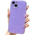 thumbnail image 1 of Cute Glitter for iPhone 13 Case 6.1 inch, Sparkle Bling Silicone Slim Bumper Shockproof Protective Phone Case for Women Girls (Purple), 1 of 13