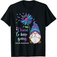 thumbnail image 1 of Cute Gnome Flower Suicide Prevention Awareness Month Support T-Shirt, 1 of 4