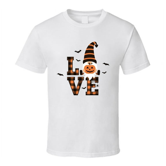 Cute Gnome Halloween Love Tee Cool Fall T-shirt Holiday Novelty T Shirt