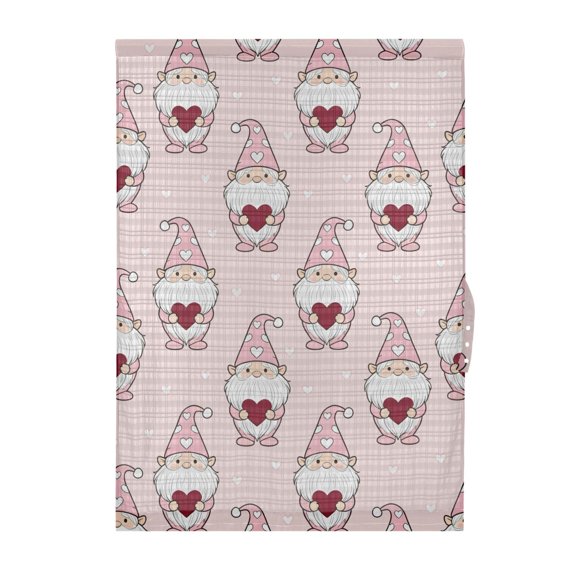 Cute Gnome Pattern Door Curtain Sheer Privacy Light Filtering Window Panel 1 Panel 25x40 Inch
