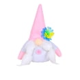 thumbnail image 1 of Cute Gnome Plush Doll with Small Flowers Whimsical Spring Home Decor Swedish Tomte Nisse Faceless Desktop Ornament Handmade Gift All-Season Decoration 7 inch Pink, 1 of 7