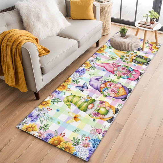 Cute Gnomes 2'x6' Runner Rug for Hallway Walkway Kitchen Galley ...