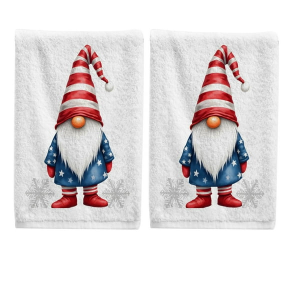 Cute Gnomes Hand Towels Set for Bathroom Cotton Face Towel Decorative 15.5x29.5 inch