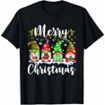 thumbnail image 1 of Cute Gnomes Merry Holiday Lighted Family Seasonal Lover Unisex T-Shirt, up to size 5XL, 1 of 2
