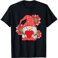 thumbnail image 1 of Cute Gnomes Valentines With Heart Sunflower Couple Matching T-Shirt, 1 of 5