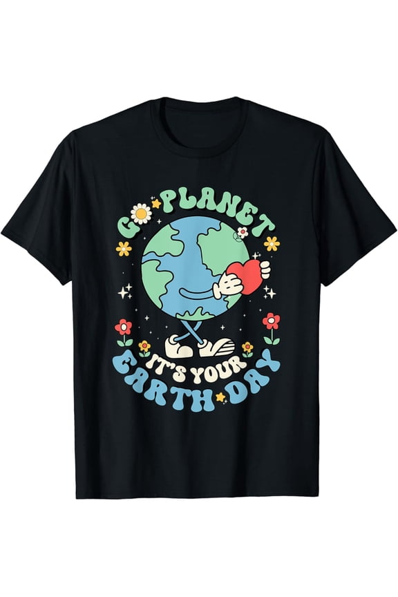 Cute Go Planet Its Your Earth Day Groovy Boy Girl T-Shirt Gift for you - Men & Women Unisex T-shirt