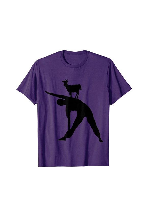 Cute Goat Yoga Pose T-Shirt - Fun Farm-Themed Tee for Yoga Enthusiasts