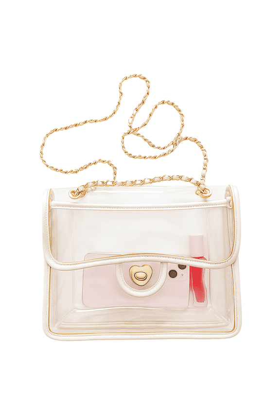 Cute Gold Clear Purse  Stadium Approved