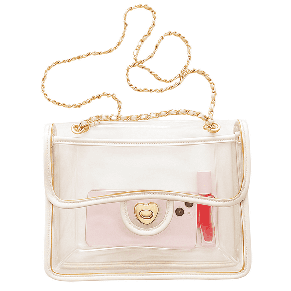 Cute Gold Clear Purse Stadium Approved