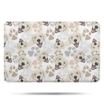 Cute Golden Retriever Bathroom Rugs Mat,Non Slip Microfiber Bathroom Rug,Rubber Backing,Soft Bathroom Mats for Bathroom Floor,Tub and Shower,17x27in(43x68cm)