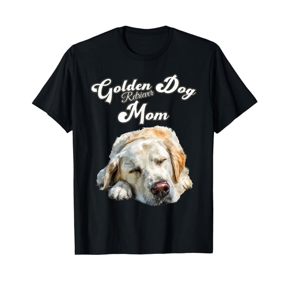 Cute Golden Retriever Dog Mom Portrait Graphic T-Shirt for Animal Lovers