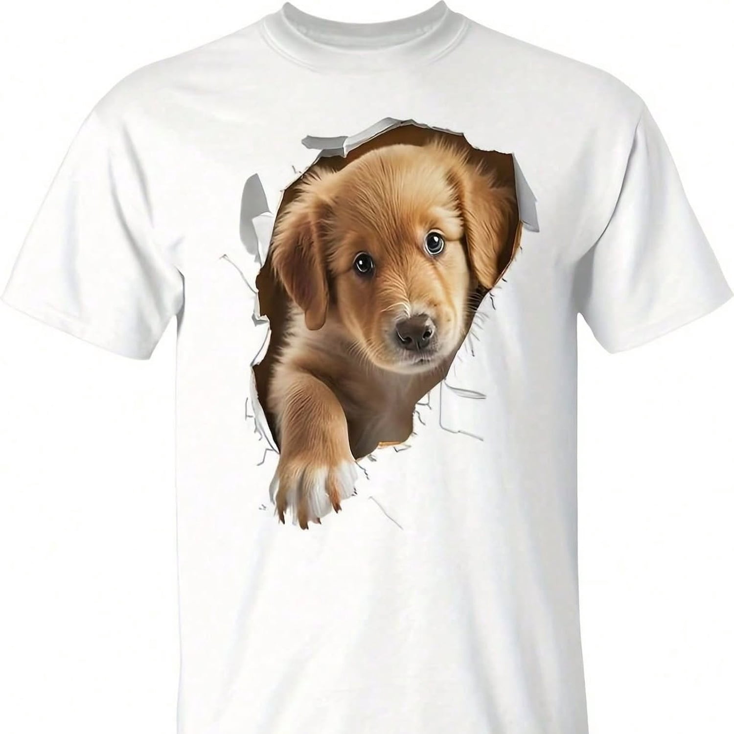 Cute Golden Retriever Puppy Dog Breaking Tough Uni T-Shirt - Walmart.com