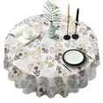 thumbnail image 1 of Cute Golden Retriever Round Tablecloth 60"x60",Wrinkle Wipeable Table Cloth for Kitchen Dining Room Picnic Patio Party, 1 of 6