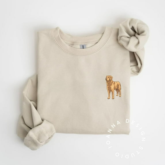 Cute Golden Retriever Sweatshirt Dog Lover Pocket Dog Illustration Retriever Hoodie Pet Lover Sweater men women, friend Tshirt All Size S-5XL