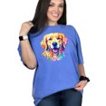 thumbnail image 1 of Cute Golden Retriever Watercolor Art, Colorful Dog Lover Shirt, Rainbow Pet Portrait Tee, Animal Lover Gift, Artistic Dog Print Top, Flo Blue Comfort Colors T-Shirt, 3XL, 1 of 1