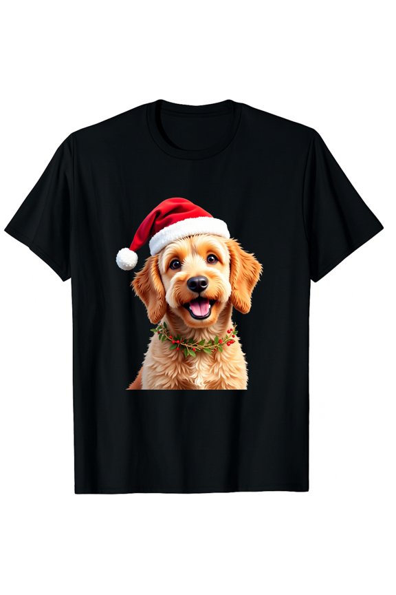 Cute Goldendoodle Dog Christmas Merry X-mas Graphic T-Shirt for Men Women
