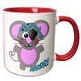 thumbnail image 1 of 3drose, Cute Goofkins Mouse Pirate Cartoon, 15oz Two-tone Red Mug, 1 of 6
