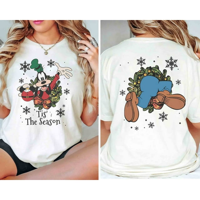 Cute Goofy Tis' The Season Xmas Shirt, Mickey's and Friends Very Merry
