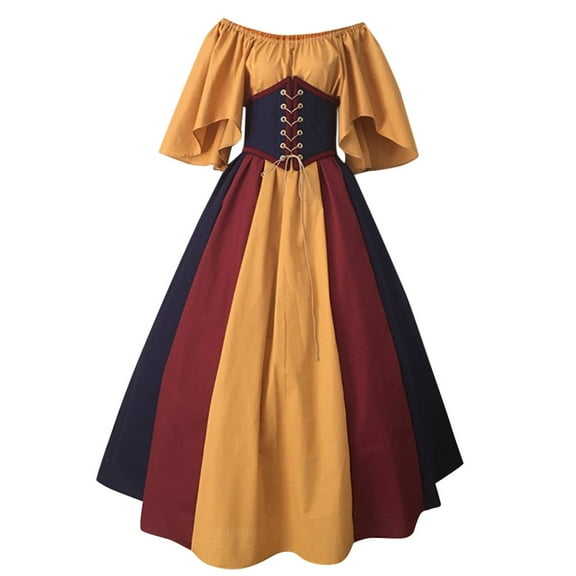 Cute Gothic Clothes for Women Renaissance Dress for Women Medieval Pirate Dresses Irish Dresses Over Dress Halloween Elf Cosplay Viking Dress Rennasaince Dresses Women