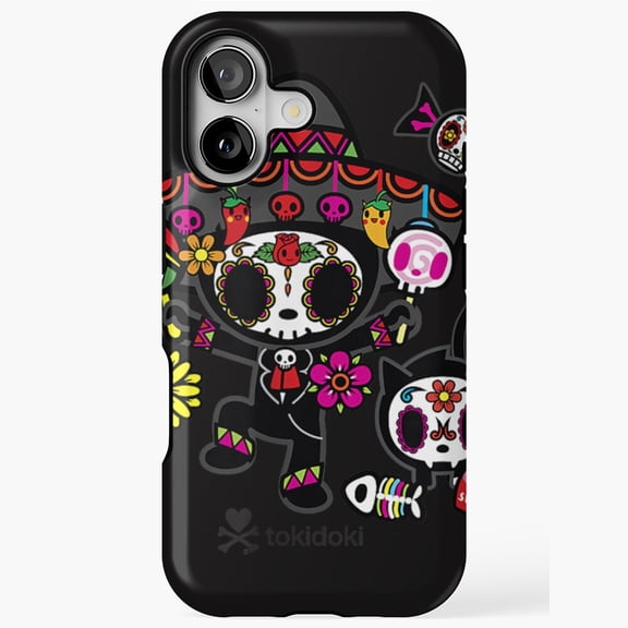Cute Gothic Skeleton Duo Universal Phone Case for iPhone 11–17 Pro Max
