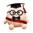 thumbnail image 1 of Cute Graduation Egg Plush Toy, Soft Stuffed Animal with Doctoral Cap & Glasses, Graduation Gift for High School & College Grads, Graduation Season Plush Keepsake for Students, 1 of 5