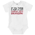 thumbnail image 1 of Cute Grandchild Grandpa Funny Napping Romper Boys or Girls Infant Baby Brisco Brands NB, 1 of 6