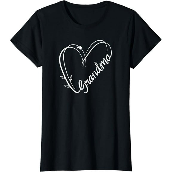 Cute Grandma Cursive Heart T-Shirt