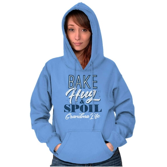 Cute Grandma Life Bake Hug Spoil Women Plus Size Graphic Pullover Hoodie Brisco Brands 2X