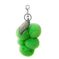 thumbnail image 1 of Cute Grape-Shaped Backpack Keychain - Flocking Fabric Fruit Pendant Accessory, 1 of 5
