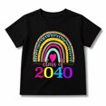 thumbnail image 1 of Cute Graphic Class Of 2040 Grow With Me Graduation First Day Rainbow T-Shirt, 1 of 7