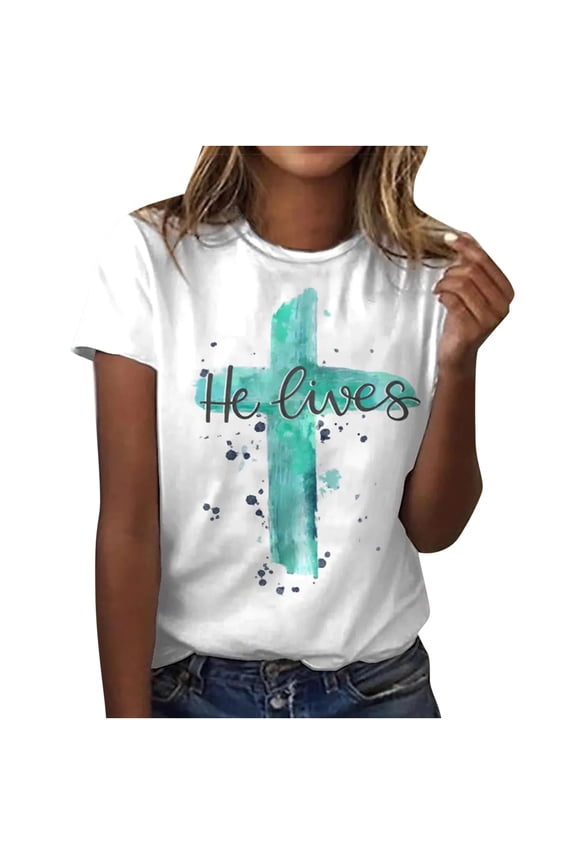 Cute Graphic Tees for Women Summer Short Sleeve Tops Trendy Casual Loose Fit Pullover Print Crewneck Tshirts
