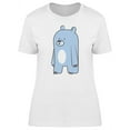 thumbnail image 1 of Cute Gray Cartoon Bear Doodle T-Shirt Women -Image by Shutterstock, Female XX-Large, 1 of 2